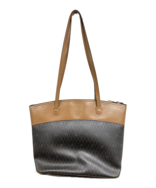 Christian Dior（クリスチャン ディオール）Christian Dior (クリスチャン ディオール) ハニカム柄 トートバッグ ブラウンの古着・服飾アイテム