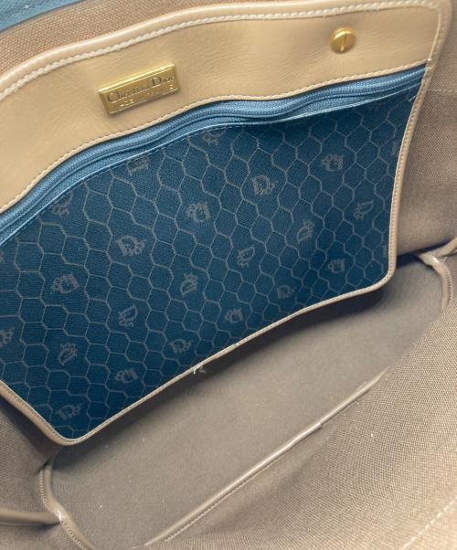 Christian Dior（クリスチャン ディオール）Christian Dior (クリスチャン ディオール) ハニカム柄 トートバッグ ブラウンの古着・服飾アイテム