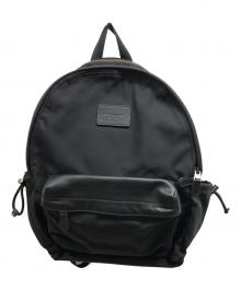 COACH（コーチ）の古着「ナイロンレザーバックパック」｜ブラック