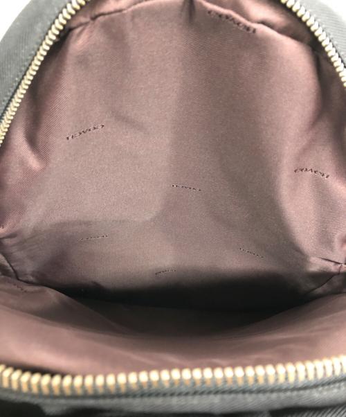 COACH（コーチ）COACH (コーチ) ナイロンレザーバックパック ブラックの古着・服飾アイテム