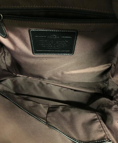 COACH（コーチ）COACH (コーチ) ナイロンレザーバックパック ブラックの古着・服飾アイテム