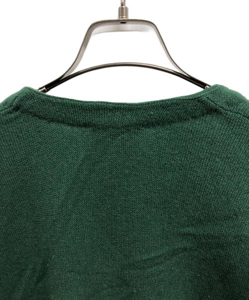 LACOSTE（ラコステ）LACOSTE (ラコステ) ガーター編みVネックカーディガン/LACOSTE グリーン サイズ:Lの古着・服飾アイテム