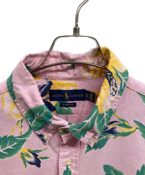 RALPH LAUREN（ラルフローレン）RALPH LAUREN (ラルフローレン) 半袖シャツ ピンク×グリーン サイズ:XLの古着・服飾アイテム