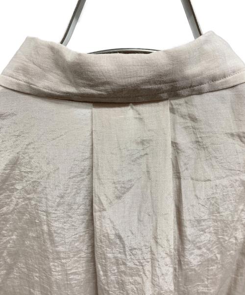 Noble（ノーブル）Noble (ノーブル) シルキーコットンニュアンスカラーシャツ ベージュ サイズ:ＦＲＥＥの古着・服飾アイテム
