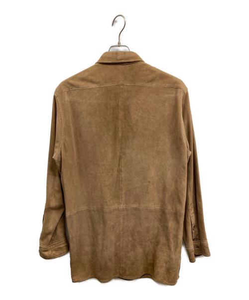 POLO RALPH LAUREN（ポロ・ラルフローレン）POLO RALPH LAUREN (ポロ・ラルフローレン) スウェードシャツ ブラウン サイズ:Lの古着・服飾アイテム