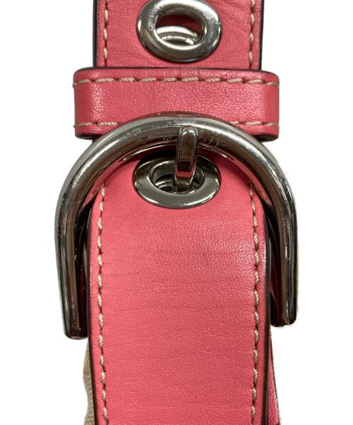 COACH（コーチ）COACH (コーチ) シグネイチャーワンショルダーバッグ ピンクの古着・服飾アイテム