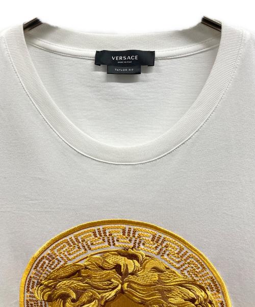 VERSACE（ヴェルサーチェ）VERSACE (ヴェルサーチェ) 刺繍Ｔシャツ ホワイト サイズ:XLの古着・服飾アイテム