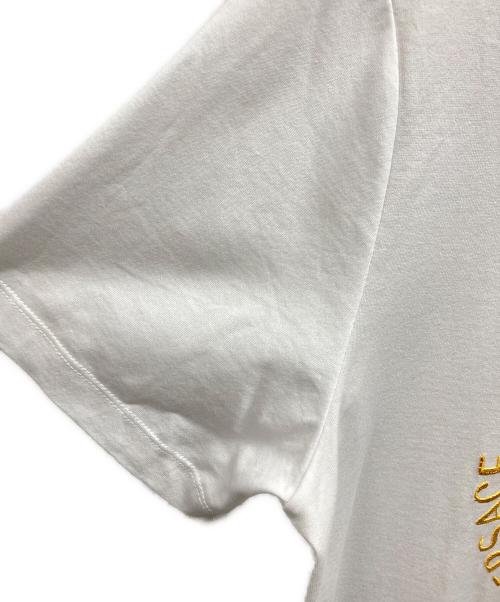 VERSACE（ヴェルサーチェ）VERSACE (ヴェルサーチェ) 刺繍Ｔシャツ ホワイト サイズ:XLの古着・服飾アイテム