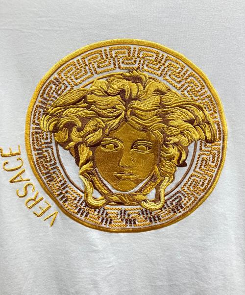 VERSACE（ヴェルサーチェ）VERSACE (ヴェルサーチェ) 刺繍Ｔシャツ ホワイト サイズ:XLの古着・服飾アイテム