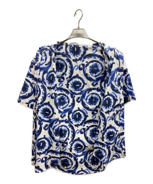 VERSACE（ヴェルサーチェ）VERSACE (ヴェルサーチェ) 半袖シャツ ブルー サイズ:40の古着・服飾アイテム