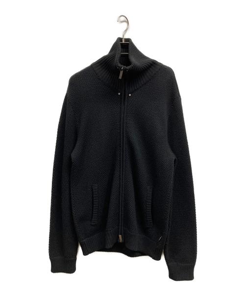 ARMANI COLLEZIONI（アルマーニ コレツィオーニ）ARMANI COLLEZIONI (アルマーニ コレツィオーニ) ドライバーズニット ブラック サイズ:XLの古着・服飾アイテム