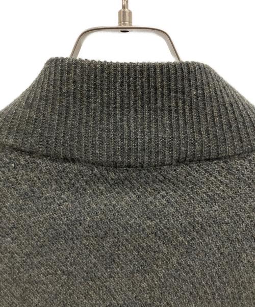 Salvatore Ferragamo（サルヴァトーレ フェラガモ）Salvatore Ferragamo (サルヴァトーレ フェラガモ) レザー切替カシミヤ混ドライバーズニット グレー サイズ:Lの古着・服飾アイテム