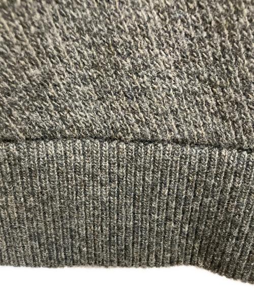 Salvatore Ferragamo（サルヴァトーレ フェラガモ）Salvatore Ferragamo (サルヴァトーレ フェラガモ) レザー切替カシミヤ混ドライバーズニット グレー サイズ:Lの古着・服飾アイテム