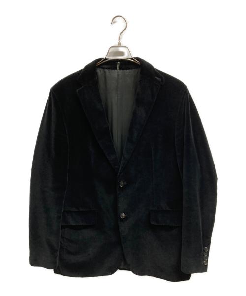 HUGO BOSS（ヒューゴ ボス）HUGO BOSS (ヒューゴ ボス) ベロアテーラードジャケット ブラック サイズ:50の古着・服飾アイテム