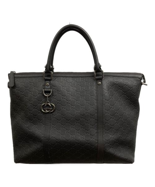 GUCCI（グッチ）GUCCI (グッチ) インターロッキングンドバッグ ブラウンの古着・服飾アイテム