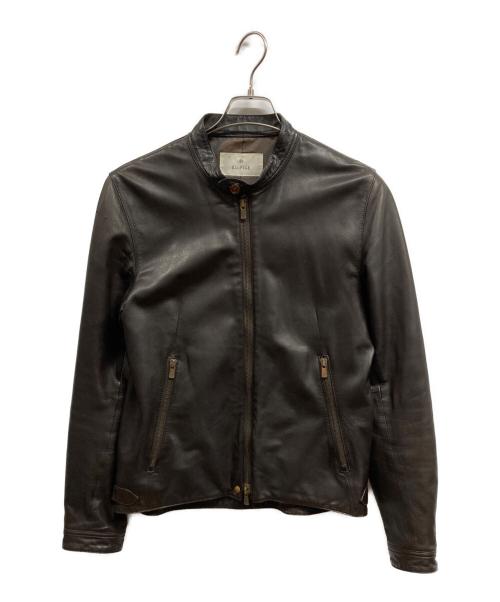EDIFICE（エディフィス）EDIFICE (エディフィス) シングルレザージャケット ブラウン サイズ:46の古着・服飾アイテム
