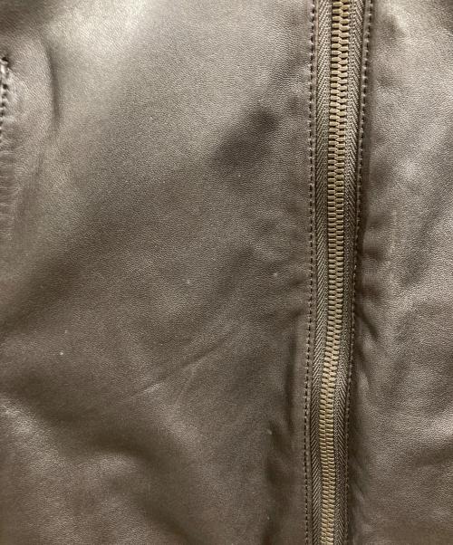 EDIFICE（エディフィス）EDIFICE (エディフィス) シングルレザージャケット ブラウン サイズ:46の古着・服飾アイテム