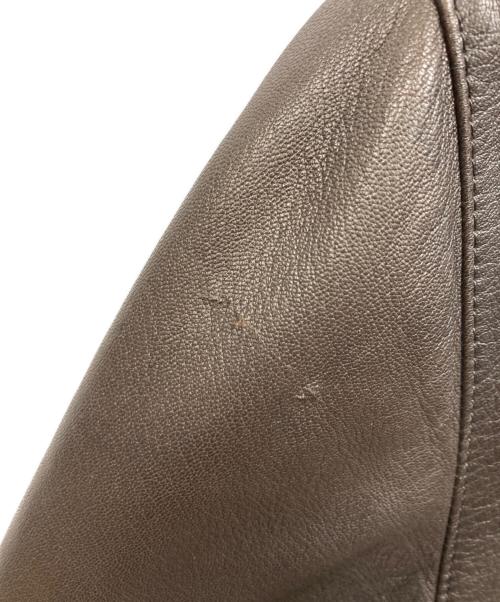 EDIFICE（エディフィス）EDIFICE (エディフィス) シングルレザージャケット ブラウン サイズ:46の古着・服飾アイテム