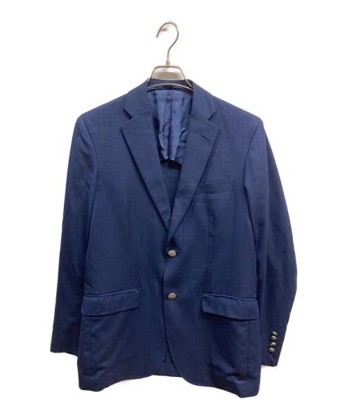 TOMORROW LAND（トゥモローランド）TOMORROW LAND (トゥモローランド) ウールシルクホップサック 2Bブレザージャケット ネイビー サイズ:46の古着・服飾アイテム
