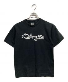 BAPE BY A BATHING APE（ベイプバイアベイシングエイプ）の古着「筆記体ロゴTシャツ」｜ブラック