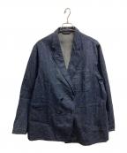 KAPTAIN SUNSHINEキャプテンサンシャイン）の古着「Cotton Linen Denim DB Take Easy Jacket」｜インディゴ