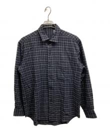 KAPTAIN SUNSHINE（キャプテンサンシャイン）の古着「Cotton Semi Spread Collar Shirt」｜ブラック