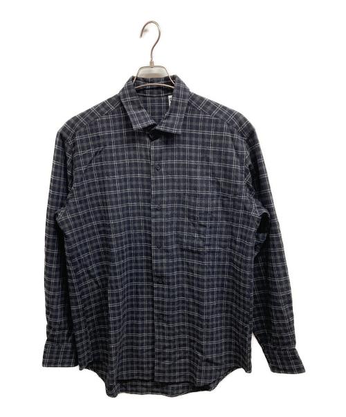 KAPTAIN SUNSHINE（キャプテンサンシャイン）KAPTAIN SUNSHINE (キャプテンサンシャイン) Cotton Semi Spread Collar Shirt ブラック サイズ:38の古着・服飾アイテム