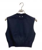AURALEEオーラリー）の古着「SUPER HIGH GAUGE COTTON KNIT SLEEVELESS」｜ネイビー