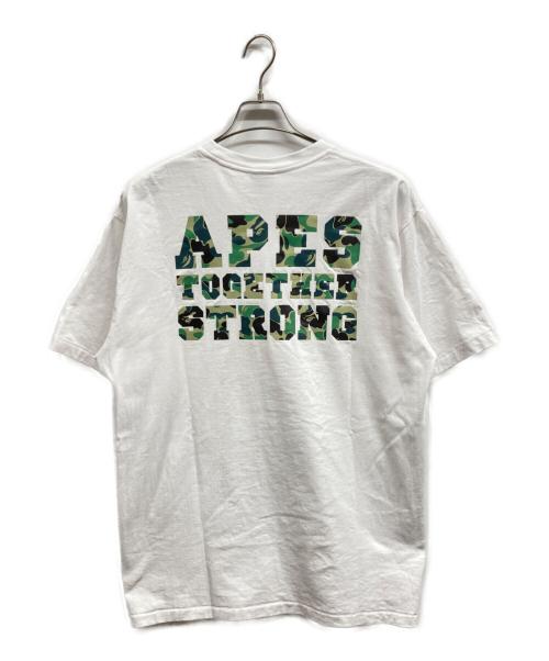 A BATHING APE（アベイシングエイプ）A BATHING APE (アベイシングエイプ) ABC Camo College T-shirt ホワイト サイズ:2XLの古着・服飾アイテム