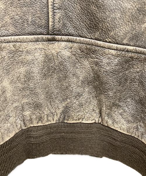 Eddie Bauer（エディーバウアー）Eddie Bauer (エディーバウアー) A-2レザーブルゾン ブラウン サイズ:XLの古着・服飾アイテム