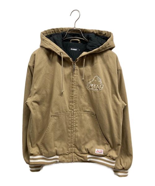 X-LARGE（エクストララージ）X-LARGE (エクストララージ) フーデッドワークジャケット ベージュ サイズ:Mの古着・服飾アイテム