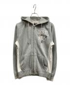 stussyステューシー）の古着「ジップパーカー」｜グレー