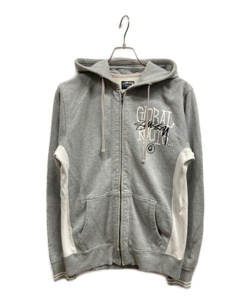 stussy（ステューシー）stussy (ステューシー) ジップパーカー グレー サイズ:Mの古着・服飾アイテム