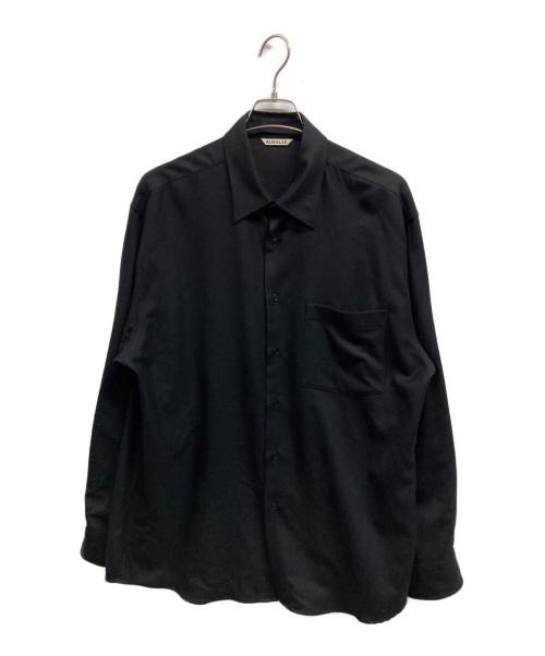 AURALEE（オーラリー）AURALEE (オーラリー) SUPER LIGHT WOOL SHIRTS ブラック サイズ:Lの古着・服飾アイテム
