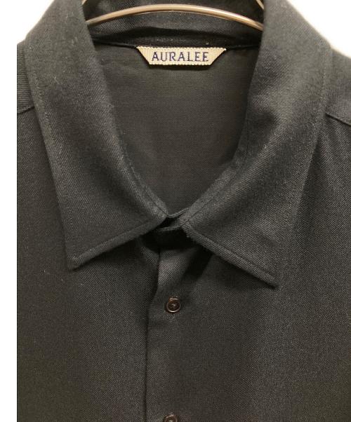 AURALEE（オーラリー）AURALEE (オーラリー) SUPER LIGHT WOOL SHIRTS ブラック サイズ:Lの古着・服飾アイテム