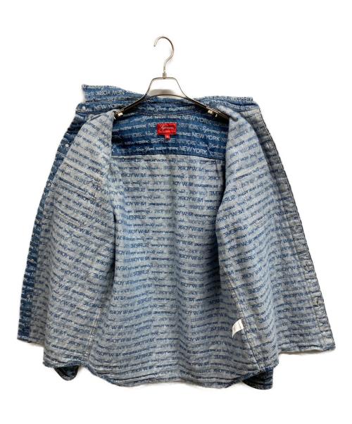 SUPREME（シュプリーム）Supreme (シュプリーム) MULTI TYPE JACQUARD DENIMU SHIRT スカイブルー サイズ:Mの古着・服飾アイテム