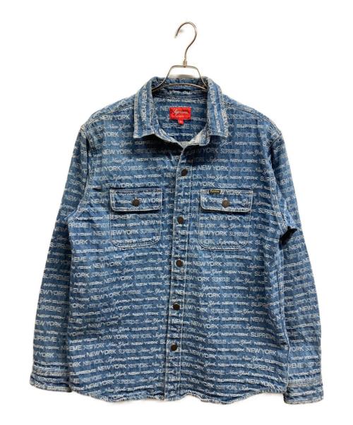 SUPREME（シュプリーム）Supreme (シュプリーム) MULTI TYPE JACQUARD DENIMU SHIRT スカイブルー サイズ:Mの古着・服飾アイテム