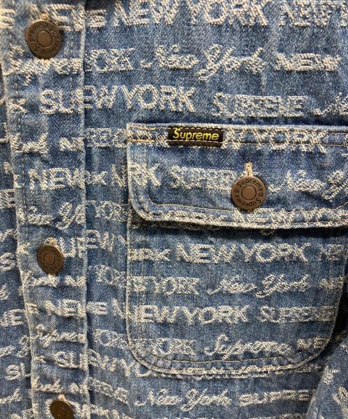 SUPREME（シュプリーム）Supreme (シュプリーム) MULTI TYPE JACQUARD DENIMU SHIRT スカイブルー サイズ:Mの古着・服飾アイテム