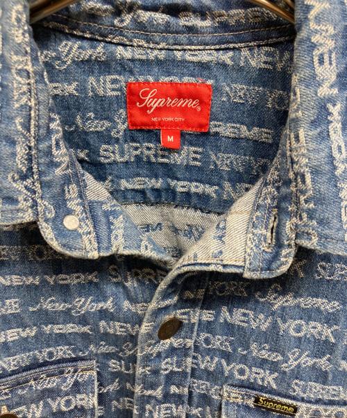 SUPREME（シュプリーム）Supreme (シュプリーム) MULTI TYPE JACQUARD DENIMU SHIRT スカイブルー サイズ:Mの古着・服飾アイテム