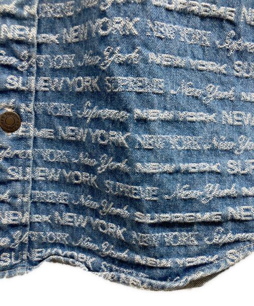 SUPREME（シュプリーム）Supreme (シュプリーム) MULTI TYPE JACQUARD DENIMU SHIRT スカイブルー サイズ:Mの古着・服飾アイテム