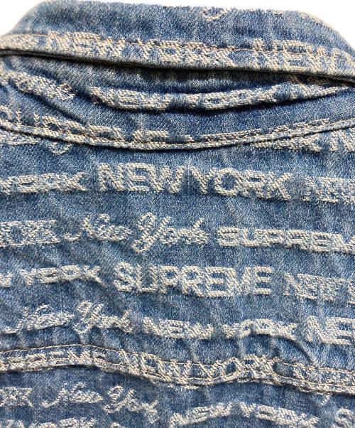 SUPREME（シュプリーム）Supreme (シュプリーム) MULTI TYPE JACQUARD DENIMU SHIRT スカイブルー サイズ:Mの古着・服飾アイテム
