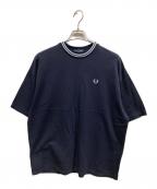 FRED PERRYフレッドペリー）の古着「別注 オーバーサイズ ピケ Tシャツ」｜ネイビー