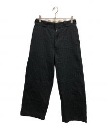 Dickies×monkey bite（ディッキーズ×モンキーバイト）の古着「ストライプバギーパンツ」｜ブラック