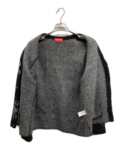 SUPREME（シュプリーム）Supreme (シュプリーム) Abstract stripe cardigan グレー サイズ:Mの古着・服飾アイテム