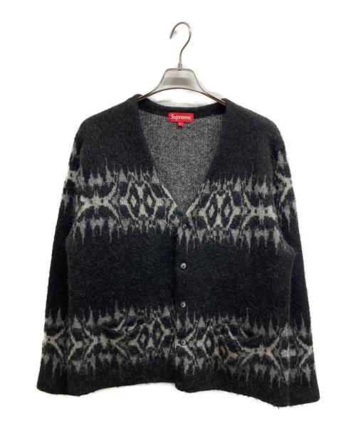 SUPREME（シュプリーム）Supreme (シュプリーム) Abstract stripe cardigan グレー サイズ:Mの古着・服飾アイテム