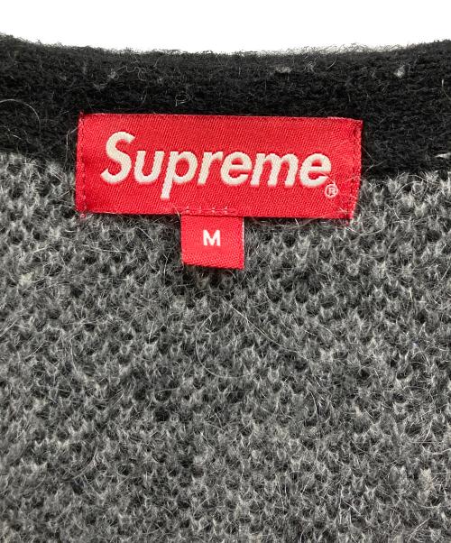 SUPREME（シュプリーム）Supreme (シュプリーム) Abstract stripe cardigan グレー サイズ:Mの古着・服飾アイテム