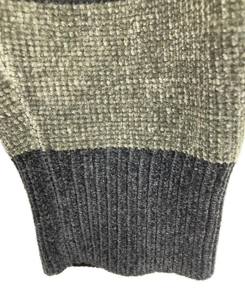 SUPREME（シュプリーム）Supreme (シュプリーム) Chenille sweater グリーン×ブラック サイズ:Mの古着・服飾アイテム