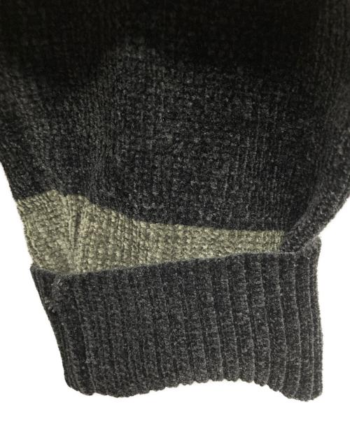 SUPREME（シュプリーム）Supreme (シュプリーム) Chenille sweater グリーン×ブラック サイズ:Mの古着・服飾アイテム