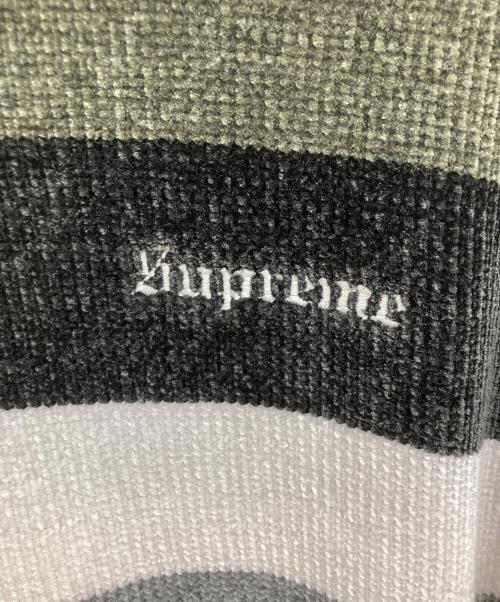SUPREME（シュプリーム）Supreme (シュプリーム) Chenille sweater グリーン×ブラック サイズ:Mの古着・服飾アイテム