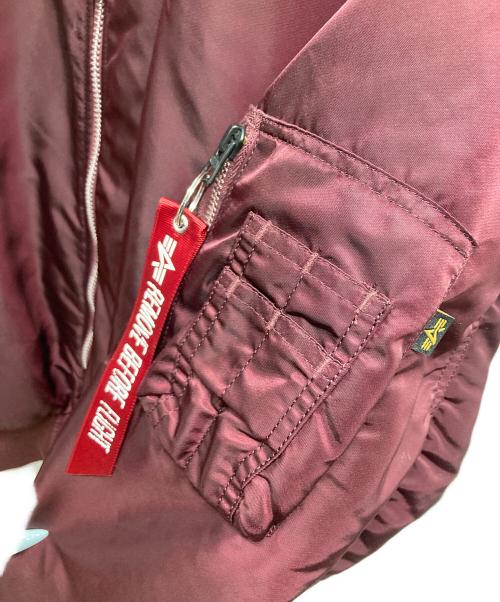 ALPHA（アルファ）ALPHA (アルファ) MA-1 フライトジャケット レッド サイズ:Lの古着・服飾アイテム